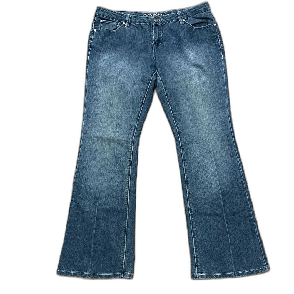 Coogi Jeans Women’s 13/14 Streetwear Stretch Denim Medium Blue Flare